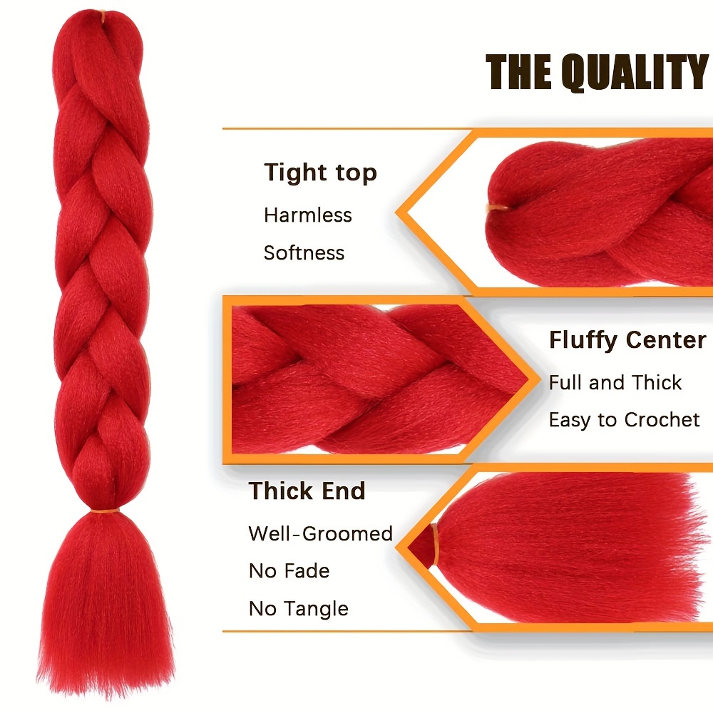 6pc 24 Inch Jumbo Braids Exten - đánh giá và giá Braiding Hair Kanekalon
